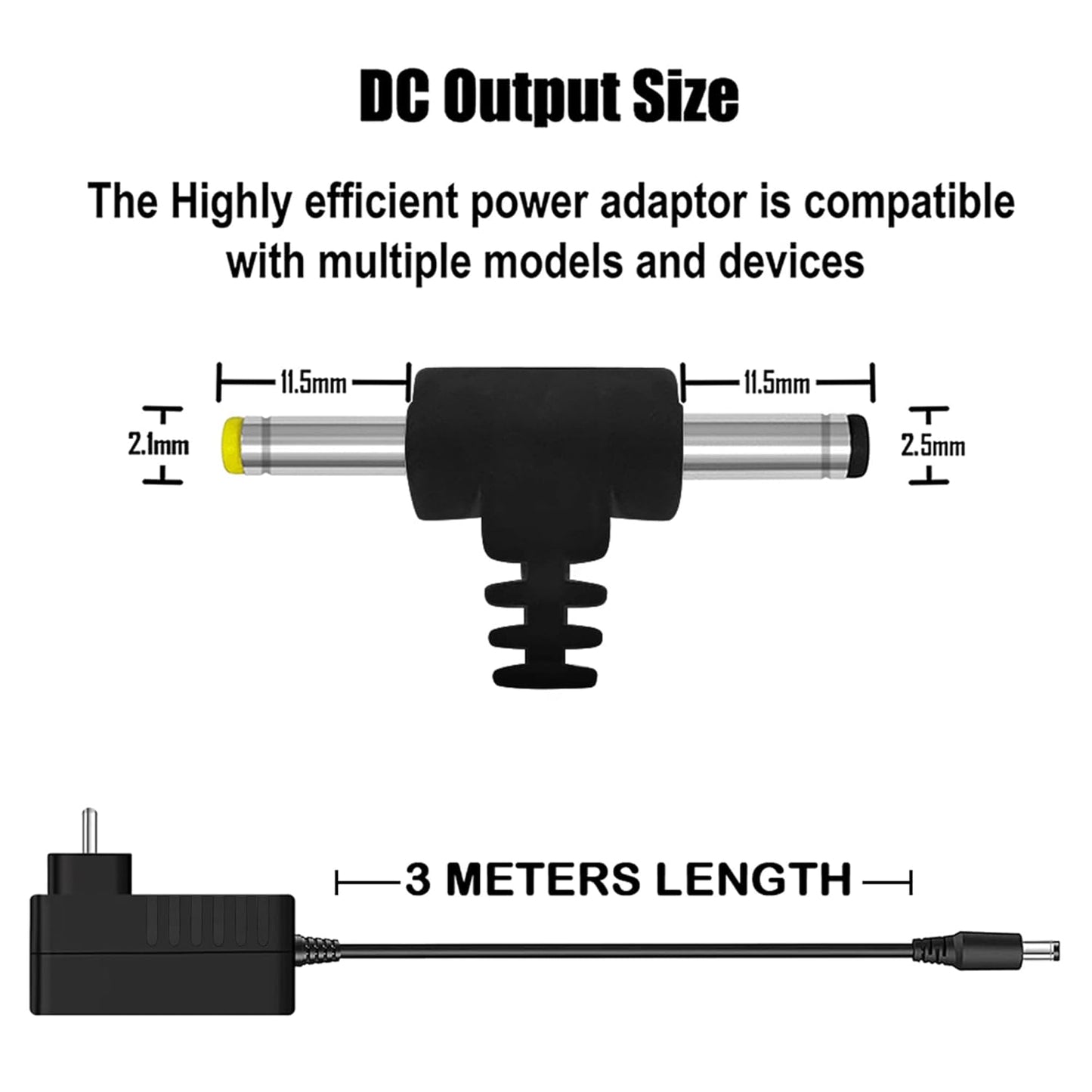 ADDMAX BP Power Adapter for Omron BP Monitors (5, 7, 10 Series)