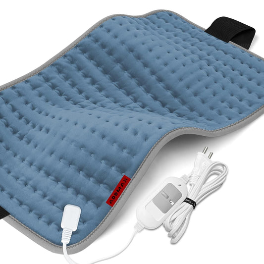 ADDMAX Heating Pad For Lower Back Pain & Period Cramps | XL Size | Analog Remote (Grey)