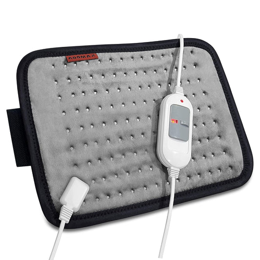 ADDMAX Electric Heating Pad - 3 Level Temperature Settings Heating Belt for Period Cramps (Dark Grey) - Regular Size