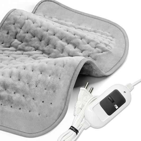 ADDMAX Orthopaedic Electric Heating Pad For Lower Back Pain & Menstrual Period Cramps | Large Size | Heat Therapy Waist Wrap for Pain Relief of Back,Neck,Shoulder,Lumbar (Light Grey)